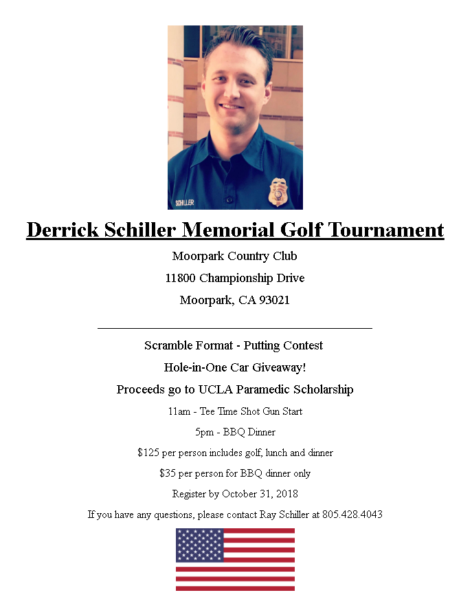 Derrick Schiller Golf Tournament Flyer